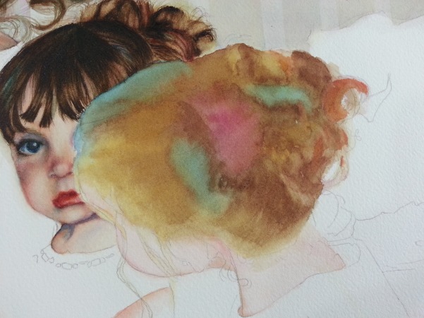 How To Paint Dark Hair In Watercolor The Art Of Susan Walsh Harper Cwa Gawa - How To Watercolor Paint Hair